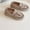 Beige, variant on Girls Loafers Slip On Casual Shoes, Brown Faux Suede with Metal Charm, Comfortable Everyday & School Flats for Kids Little Big Kids (Sizes 7-2.5),Size 12