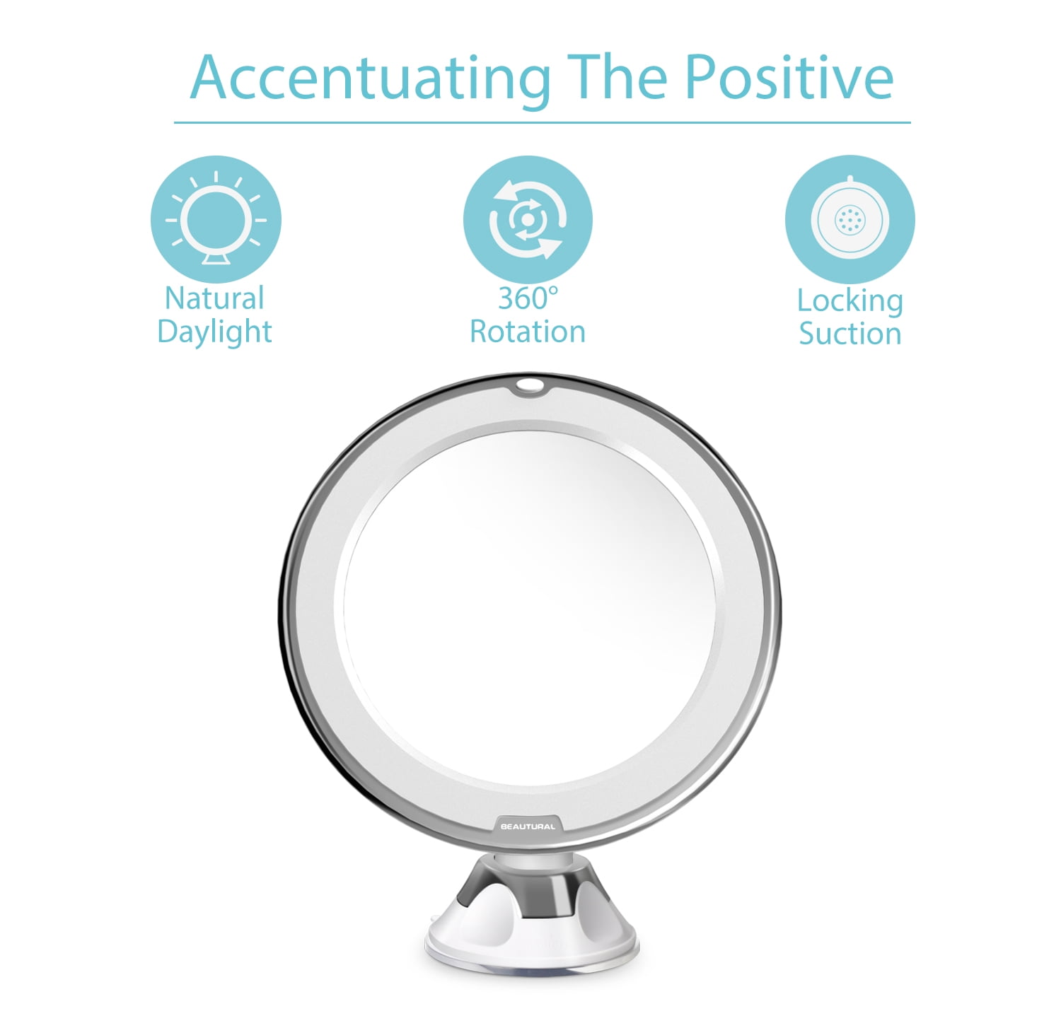 Beautural Vanity Mirror Makeup 10x Magnifying Lighted Mirriors With Beautural Vanity Mirror Makeup 10x Magnifying Lighted Mirriors With Illuminated White Led For Women Man Bathroom Travel Com