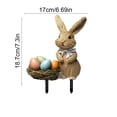 thumbnail image 3 of Bunny Stake Easter Decoration, Flat Pvc Garden Yard Art with Colorful Eggs for Spring Lawn and Patio Holiday Outdoor Display, Topliu, 3 of 6