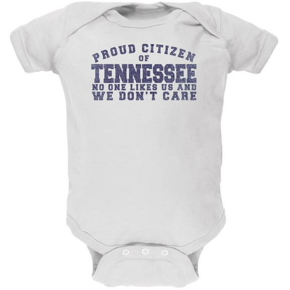 Proud No One Likes Tennessee White Soft Baby One Piece - 9-12 months