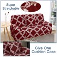 thumbnail image 3 of Unique Bargains 1-Piece Oriental Printed Pattern Stretch XL Sofa Slipcover, Red, 3 of 8