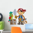 thumbnail image 1 of Pirate Monkey Wall Decal Wallmonkeys Peel and Stick Decals for Boys (18 in W x 16 in H) WM502652, 1 of 4