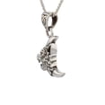 thumbnail image 2 of Jewelry Trends Howling Wolf Crescent Moon Sterling Silver Pendant Necklace 18", 2 of 8