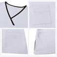 thumbnail image 5 of Kctiaxy White Womens Scrubs Short Sleeve V Neck T Shirts Tops Solid Color Comfortable Stretch Nurse Scrubs for Men with Pockets, 5 of 7