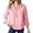 507_Pink, variant on Long Sleeve Shirts for Women Lapel Solid Color Loose Shirt With Pockets Pullover Women's Long Sleeve Top