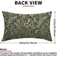 thumbnail image 4 of Olive Green Lumbar Pillow Covers 12x20 Set of 2 Vintage Floral Botanical Print Spring Flower Plant Pattern Rectangle Decorative Throw Pillow Cases Outdoor Farmhouse Decor for Home Sofa Couch Bed, 4 of 6