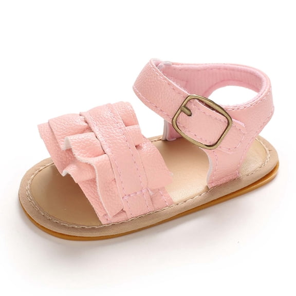 JINMGG Clearance Baby Girls Sandals Footwear Cute Summer Flat Princess Shoes Infant First Walkers