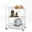 CA822-White, variant on Modern Kitchen Bar Cart on Wheels Metal Rolling Serving Carts with 3 Tier for Storage Mobile Kitchen Island with Lockable Casters and Side Handle for Outdoor& Indoor -33.5 * 15.7 * 37.2inch(L*W*H)