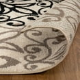 thumbnail image 5 of Superior Modern Floral Scroll Pet and Kid-Friendly Indoor Area Rug, 5'x5' Square, Multi-Colored, 5 of 10