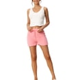 thumbnail image 1 of INSPIRAR CHIC Conjuntos de Pijamas de Felpa Fuzzy para Mujeres de 3 Piezas, Chaqueta Suave y Top Corto con Pantalones Cortos, Conjunto de Lounge XL Rosa, 1 of 6