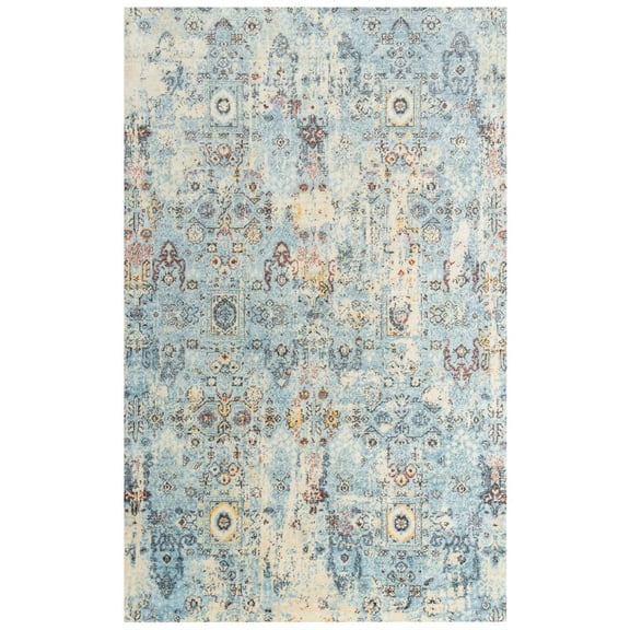 Alora Decor Infinity 5' x 8' Classical Blue/Beige/Ivory Hybrid Area Rug