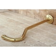 thumbnail image 2 of Kingston Brass K117C2 Restoration 17-Inch Rain Drop Shower Arm with Round Flange in Polished Brass, 2 of 5