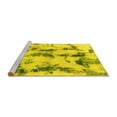 thumbnail image 2 of Ahgly Company Machine Washable Indoor Rectangle Abstract Yellow Modern Area Rugs, 3' x 5', 2 of 4