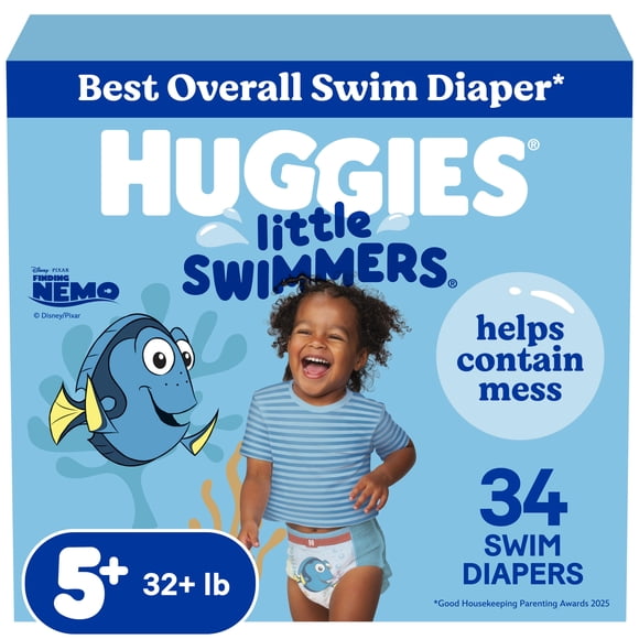 Huggies Little Swimmers Couches de Bain Jetables, Taille 5-6, 17 Unités