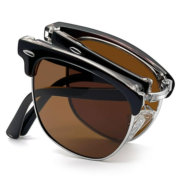 Gafas de Sol Plegables Polarizadas UV400 Marrones Joopin Club Masters