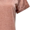 thumbnail image 6 of WIZUTIZ Womens Blouses up to 50% Off Trendy Retro Summer-Beach Tshirt V-Neck Ultra Soft Ladies Shirts Loose Fit Short Sleeve Blouse Tunics Comfy T-shirt Vintage Cotton Soft Solid Tee Tops Coffee M, 6 of 6