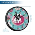 thumbnail image 3 of Voice Activated Clock with Glow Light 12 Inch Large Silent Wall Clock Battery Operated for Home Decor Black and White Dog, 3 of 8