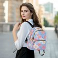 thumbnail image 6 of FORMRS Mini Backpack Purse for Women Travel Daypack Casual Shoulder Bag, Pink Daisy, 6 of 7