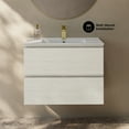 thumbnail image 2 of Liberte 30" Wall-Mounted Bathroom Vanity in White Oak with Sink Top, 2 of 10