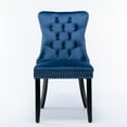 thumbnail image 4 of 2-Piece High-End Tufted Dining Chairs - Modern Velvet Upholstered with Solid Wood Legs & Nailhead Trim, Contemporary Set,Blue, 4 of 17