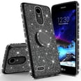 thumbnail image 3 of Cute Glitter Phone Case Kickstand for LG Stylo 4 / Stylo 4 Plus Case,Clear Bling Diamond Bumper Ring Stand Girls Women for LG Stylo 4/Stylo 4 Plus - Black, 3 of 5
