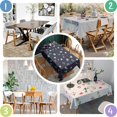 thumbnail image 4 of Pioneer Flower Floral Print Pattern Rectangle Tablecloth 60"x84",Waterproof Polyester Rectangle Table Cloth, Wipeable Spillproof Polyester Tablecloth for Dining, Camping, Indoor and Outdoor, 4 of 5
