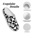 thumbnail image 5 of Daiia Cute Panda (3) Print Women’s Fuzzy Slippers Memory Foam Lightweight House Shoes Cozy Loafer Flannel House Shoes-39/40, 5 of 7