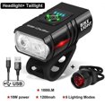 thumbnail image 1 of Bicycle Light T6 LED Front USB Rechargeable MTB Mountain Bicycle Lamp 1000LM Bike, 1 of 5