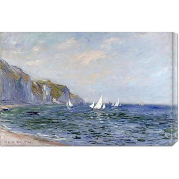 Claude Monet &apos;Cliffs et Voiliers à Pourville&apos; Toile Tendue