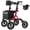 Red, variant on Walkers for Seniors, Rollator Walker with Seat, 10" Rubber Wheels All Terrain Rollator Walker with Backrest, Aluminum Walkers Built-in Cable, Foldable and Adjustable Height for Seniors, Purple