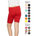 thumbnail image 3 of Stretch Is Comfort Girl's Cotton Biker Shorts | Child Size 2 -16, 3 of 7