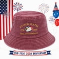 thumbnail image 2 of mgoYE 250th Anniversary USA Flag Cap 4th of July Hat Men Women 250 Years American Anniversary Cap(Wine,One Size), 2 of 7
