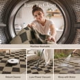 thumbnail image 3 of DEORAB Jute Outdoor Rug 8x10 Checkered Jute Rug Polyester Machine Weave Easy-Cleaning Non Slip Geometric Carpet Patio Backyard Porch Deck Balcony Zigzag Diamond, 3 of 8