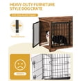 thumbnail image 6 of Hzuaneri Furniture Style Dog Crate, Dog Kennels, Rustic Brown and Black DFC02301B, 6 of 9