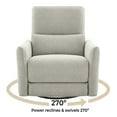 thumbnail image 3 of CHITA Electric Power Recliner Swivel Glider Set of 2, Upholstered Fabric Nursery Chair Living Room Reclining Sofa Chair, Dove, 3 of 13