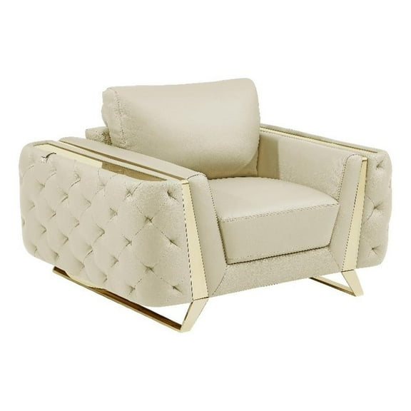 Titan Furnishings Modern Genuine Italian Leather Upholstered chair