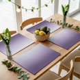 thumbnail image 5 of Purple Ombre Placemats Set of 4, White Gradient Modern Abstract Art Washable Wipeable Table Mats for Dining Tables, Indoor Outdoor Kitchen Place Mats for Holiday Party Table Decor, 5 of 9