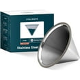 thumbnail image 1 of kmek7-Paperless Stainless Steel Pour Over Coffee Filter \u2013 Reusable and Permanent Coffee Cone Dripper for Ovalware, Chemex, Hario and Other Carafes, 1 of 4