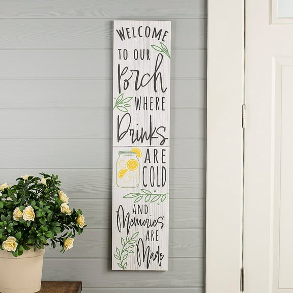 Fun Express Welcome to Our Porch Wooden Sign