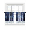 thumbnail image 6 of Blue Forest Sheer Curtains for Living Room Bedroom Vintage Night Trees Trunk Branch Sheer Curtains 45 Inch Long 2 Panels Set Light Filtering Curtain Window Treatments Drapes for Dining Room, 6 of 6
