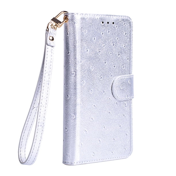 Adecuado para Apple Samsung Huawei Funda de cuero para teléfono móvil universal Funda protectora de cuero con patrón de avestruz