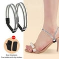 thumbnail image 1 of DPTALR Sangles Élastiques pour Talons Hauts, Sangles de Cheville de Rechange pour Talons, Sangles de Cheville Élastiques en Strass, Sangle Anti-Lâche pour Talons Hauts, 1 of 2