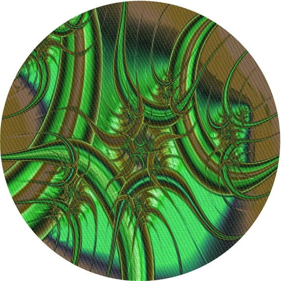 Ahgly Company Machine Washable Indoor Square Transitional Chocolate Brown Area Rugs, 3' Square