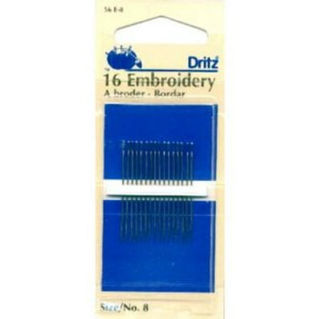 Dritz(R) Embroidery Hand Needles-Size 8 16/Pkg Multi-Colored