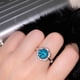 thumbnail image 1 of Anillo de diamantes azules y verdes Mosan de Maldivas Anillo de la mitad de la montaña Starlight Queen, 1 of 6
