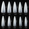 thumbnail image 5 of opvise 100Pcs/Set Full-paste Pointed Fake Nail Solid Color Manicure Sticker Accessories, 5 of 8