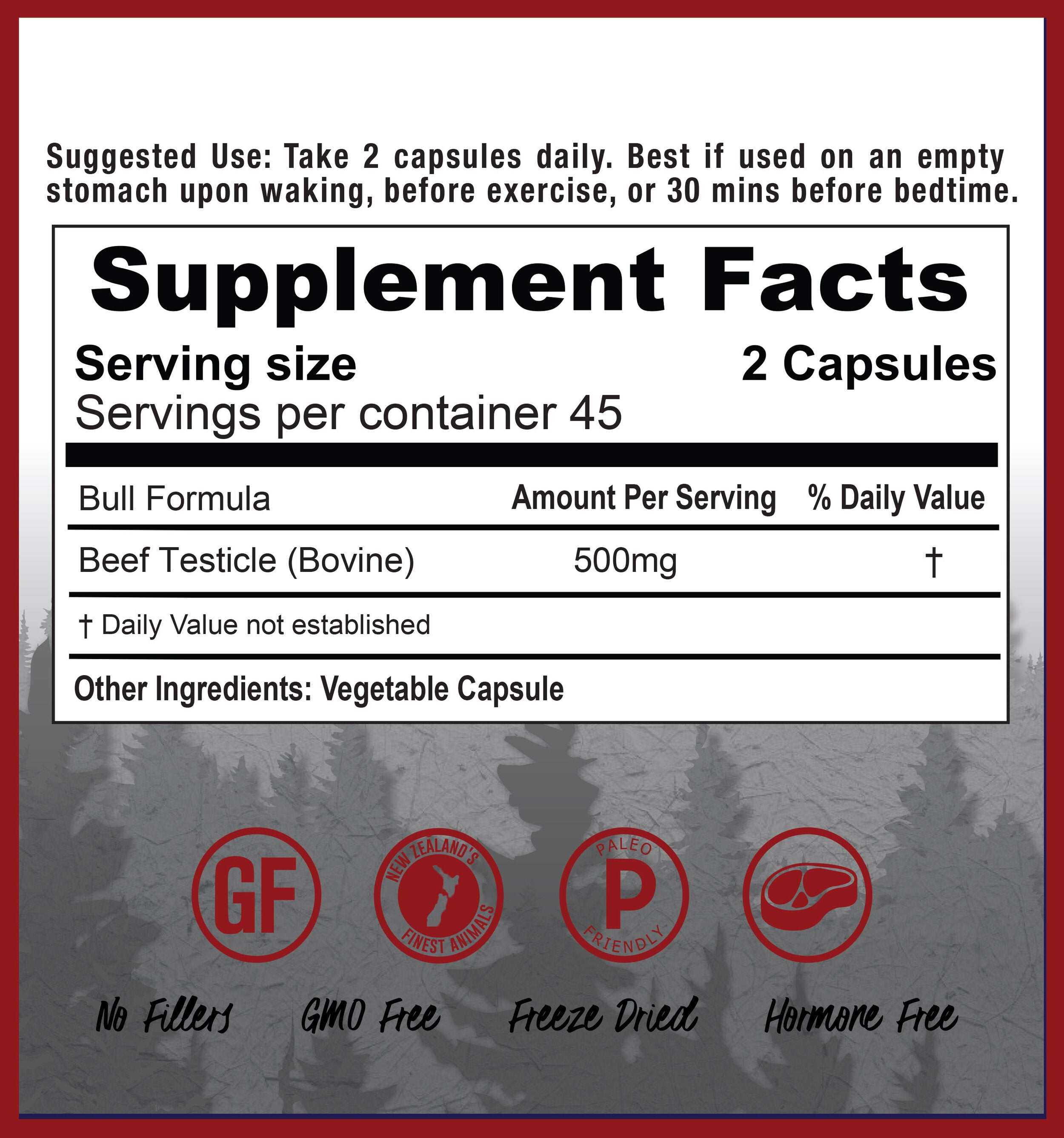 Wild Warrior Nutrition Grass-Fed Beef Testicle (Orchic), 90 Pieces