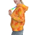 thumbnail image 2 of Uemuo Fall Maple Leaves Pattern Women's Hoodie with Eye-catching Drawstrings- Casual Pullover Hoodie with Kangaroo Pocket, Stylish Hooded Sweatshirt-XX-Large, 2 of 7