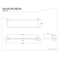 thumbnail image 2 of Kingston Brass BA319PB Polished Brass Glass Shelf with Easy Installation, 2 of 2