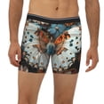 thumbnail image 2 of Salouo Butterfly and Bloom Beauty Pattern Men's Boxer Briefs, Soft & Breathable Underwear Elastic Waistband Briefs for Men,1-Pack, 2 of 7